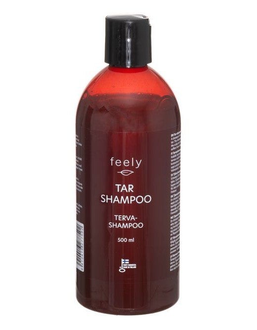 Feely Tervashampoo 500 ml, sis&auml;lt&auml;&auml; aitoa tervaa